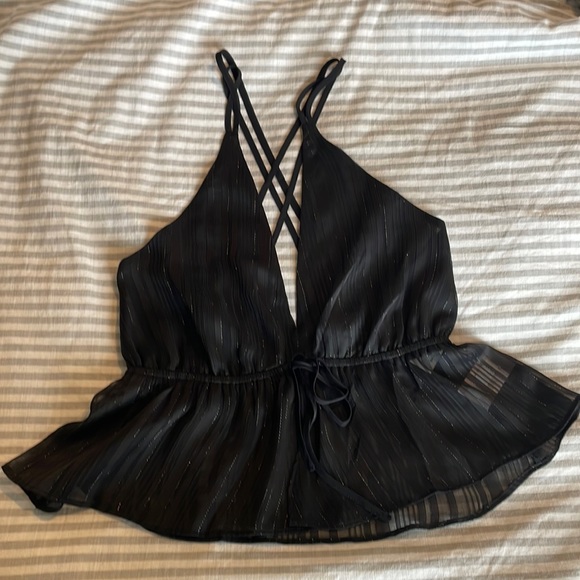 NEW Express Sheer Black Tank Top - Picture 2 of 5